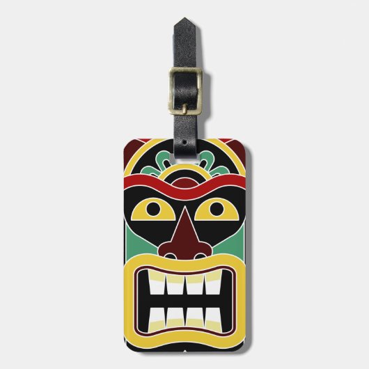 Aangepast bagagelabel 2 voor Tiki Totem (Voorkant verticaal)