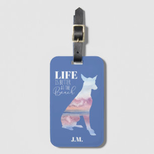 Aangepast Bagagelabel Beach Scene