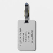 Aangepast bagagelabel bevestigen (Achterkant verticaal)