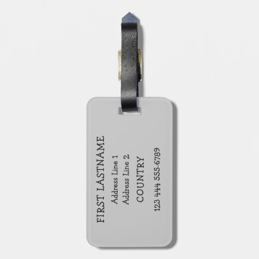 Aangepast bagagelabel bevestigen (Achterkant verticaal)