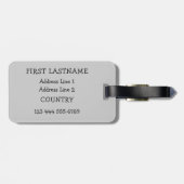 Aangepast bagagelabel bevestigen (Achterkant horizontaal)