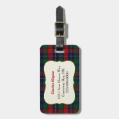 Aangepast Bagagelabel Clan Kilgour Tartan Pset (Voorkant verticaal)