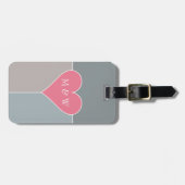 Aangepast bagagelabel Heart Pattern (Voorkant horizontaal)