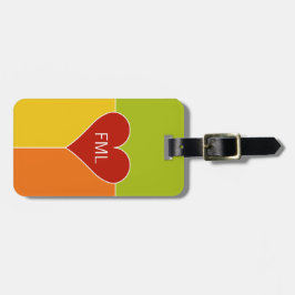 Aangepast bagagelabel Heart Pattern