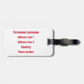 aangepast bagagelabel MALTA (Achterkant horizontaal)