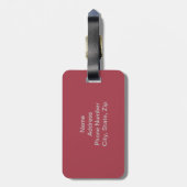 Aangepast Bagagelabel met Red Love Diamond Heart (Achterkant verticaal)