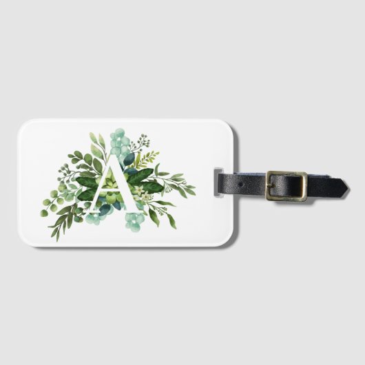 Aangepast Bagagelabel monogram (Voorkant (horizontaal))