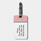 Aangepast Bagagelabel monogram (Achterkant verticaal)