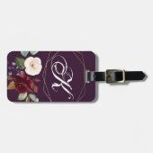 Aangepast Bagagelabel Plum Paarse Rozen Gold Ge (Voorkant horizontaal)