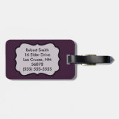 Aangepast Bagagelabel Plum Paarse Rozen Gold Ge (Achterkant horizontaal)