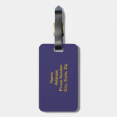 Aangepast Bagagelabel ruimte (Achterkant verticaal)