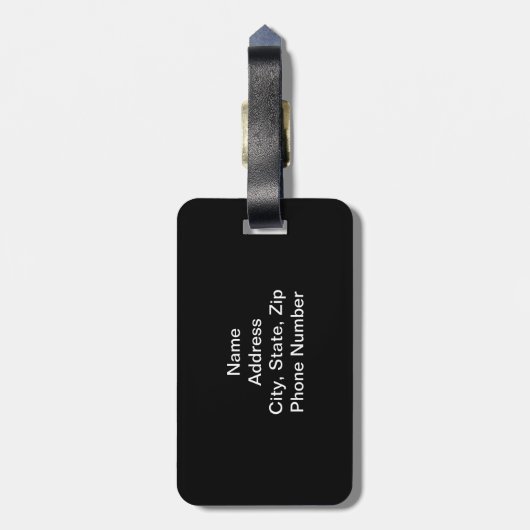 Aangepast Bagagelabel van de Chrome Skull (Achterkant verticaal)