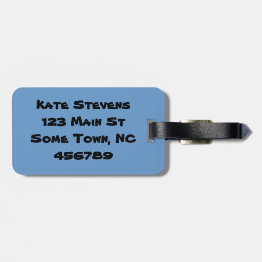 Aangepast Bagagelabel van deze mijn (Achterkant horizontaal)