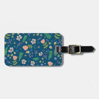 Aangepast Bagagelabel van Floral Navy Blue