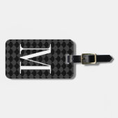 Aangepast bagagelabel van het monogram scalppatroo (Voorkant horizontaal)