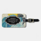 Aangepast Bagagelabel van het Patroon van de Veer  (Voorkant horizontaal)