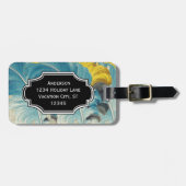 Aangepast Bagagelabel van het Patroon van de Veer  (Voorkant horizontaal)