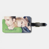 Aangepast Bagagelabel van het Patroon van de Veer  (Achterkant horizontaal)