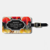 Aangepast Bagagelabel van het Patroon van de Veer  (Voorkant horizontaal)