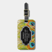 Aangepast Bagagelabel van het Patroon van de Veer (Voorkant verticaal)