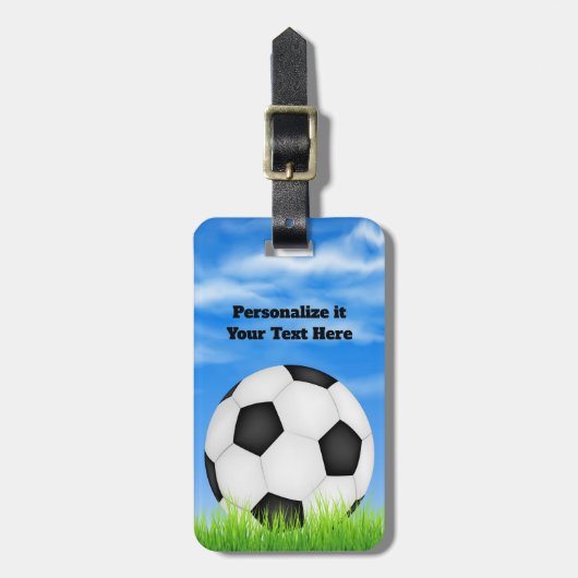aangepast bagagelabel voetbal (Voorkant verticaal)