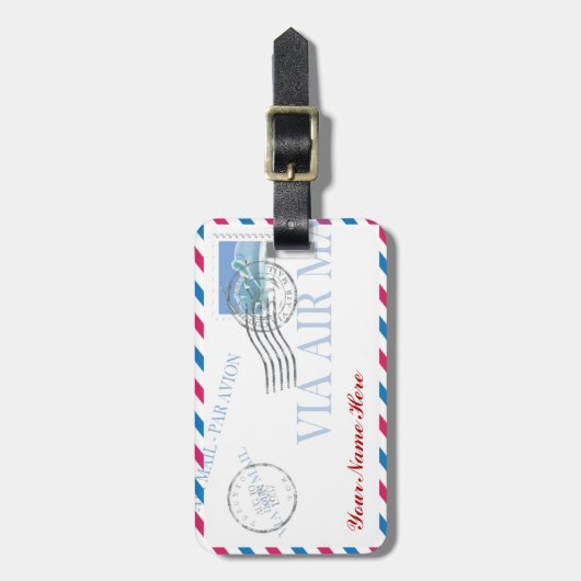 Aangepast Bagagelabel voor  Air Mail Envelope (Voorkant verticaal)