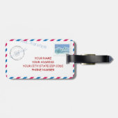 Aangepast Bagagelabel voor  Air Mail Envelope (Achterkant horizontaal)