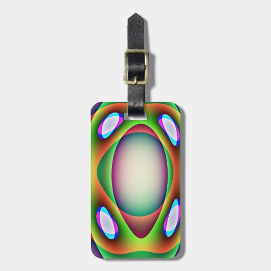 Aangepast Bagagelabel voor Alien Spaceship (Voorkant verticaal)