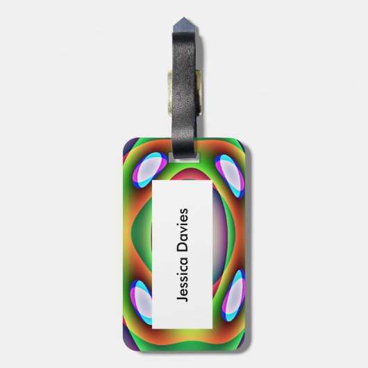 Aangepast Bagagelabel voor Alien Spaceship (Achterkant verticaal)