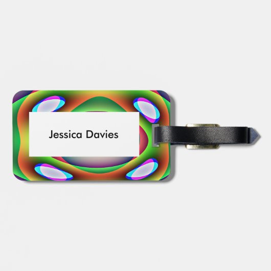 Aangepast Bagagelabel voor Alien Spaceship (Achterkant horizontaal)