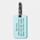 Aangepast Bagagelabel voor atoomroze en grijs patr (Achterkant verticaal)