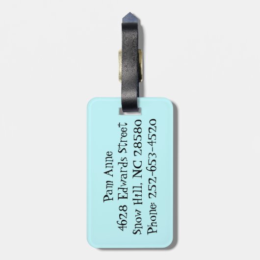 Aangepast Bagagelabel voor atoomroze en grijs patr (Achterkant verticaal)