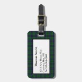 Aangepast Bagagelabel voor Austin Tartan (Voorkant verticaal)
