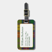 Aangepast Bagagelabel voor Buchanan Tartan (Voorkant verticaal)