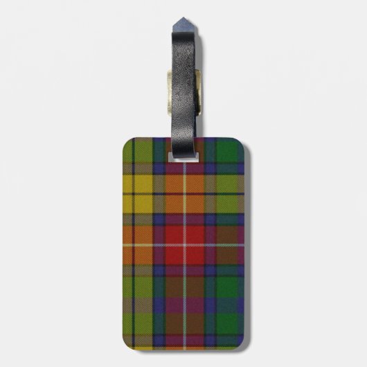 Aangepast Bagagelabel voor Buchanan Tartan (Achterkant verticaal)