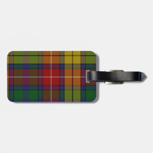Aangepast Bagagelabel voor Buchanan Tartan (Achterkant horizontaal)