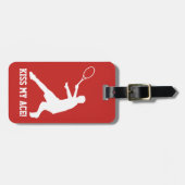 Aangepast bagagelabel voor cadeau voor tennisspele (Voorkant horizontaal)