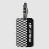 Aangepast Bagagelabel voor checkboard (Voorkant (verticaal))