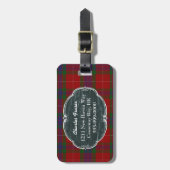 Aangepast Bagagelabel voor Clan Fraser Tartan (Voorkant verticaal)