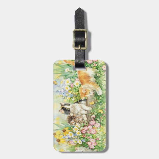 Aangepast Bagagelabel voor Cute Kittens (Voorkant verticaal)