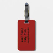 Aangepast Bagagelabel voor de vlag van Alabama (Achterkant verticaal)