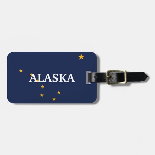 Aangepast Bagagelabel voor de vlag van Alaska (Voorkant horizontaal)