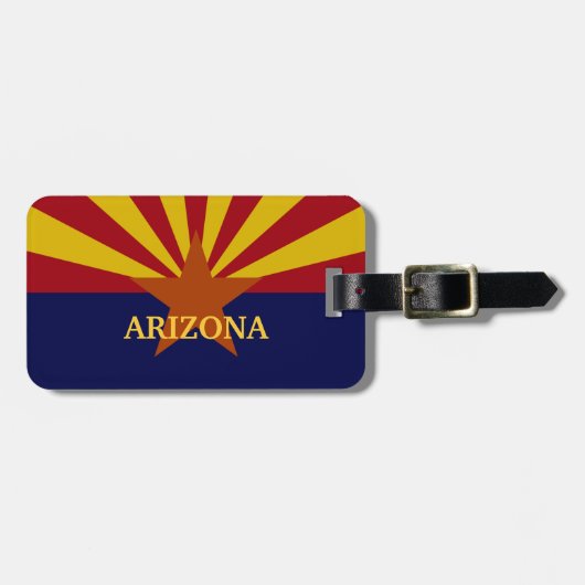 Aangepast Bagagelabel voor de vlag van Arizona Sta (Voorkant horizontaal)