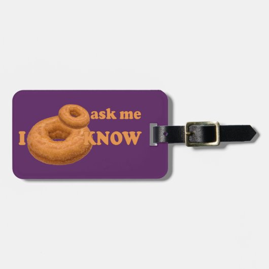 Aangepast bagagelabel voor donut Humor (Voorkant horizontaal)