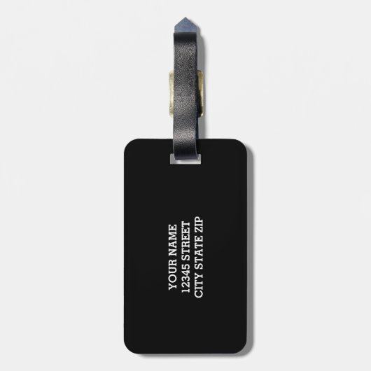 Aangepast bagagelabel voor drieletterige monogramm (Achterkant verticaal)