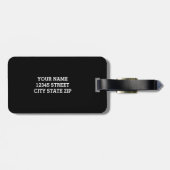 Aangepast bagagelabel voor drieletterige monogramm (Achterkant horizontaal)