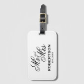 Aangepast bagagelabel voor een paar voor Mr en Mrs (Voorkant (verticaal))