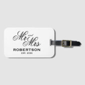Aangepast bagagelabel voor een paar voor Mr en Mrs (Voorkant (horizontaal))