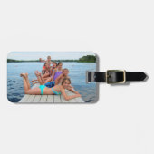 Aangepast bagagelabel voor foto's - bewerkbare tek (Voorkant horizontaal)