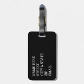 Aangepast bagagelabel voor foto's - bewerkbare tek (Achterkant verticaal)